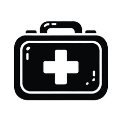 Fototapeta premium First Aid Kit Silhouette