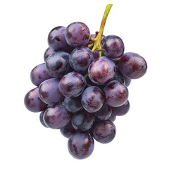 red grapes bunch isolated on white background. Generative AI