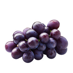 red grapes bunch isolated on white background. Generative AI