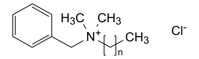 Chemical structure of Benzalkonium chloride, drug substance