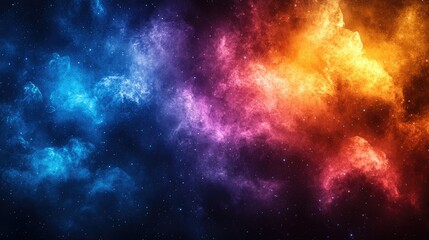 Fototapeta premium Starry universe and vibrant nebulae, ideal for space background