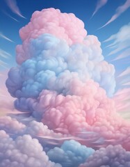 Dreamy cotton candy clouds