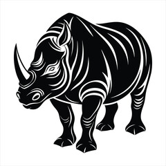 Rhinoceros silhouette vector