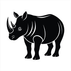 Rhinoceros silhouette vector