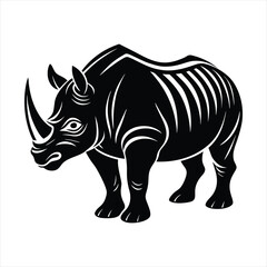 Rhinoceros silhouette vector