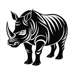 Rhinoceros silhouette vector