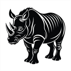 Rhinoceros silhouette vector