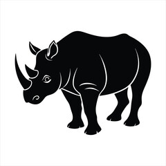 Rhinoceros silhouette vector