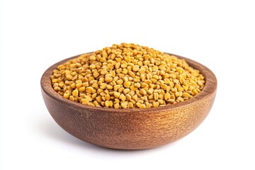 Dried fenugreek seeds also known as methi a spicy seasoning used in Indian cooking