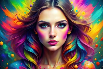 Fototapeta premium A lively and colorful vector background perfect for creative design projects, offering a striking visual appeal that captivates and inspires imagination and artistic expression.