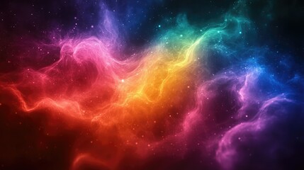 Fototapeta premium Colorful space background showing nebula clouds forming with copy space