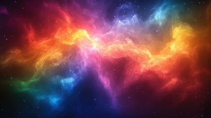 Fototapeta premium Colorful space background showing nebula clouds forming with copy space