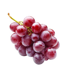 Fototapeta premium red grapes bunch isolated on white background. Generative AI