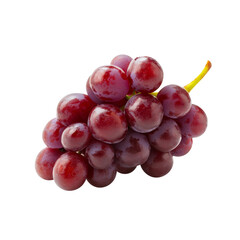 red grapes bunch isolated on white background. Generative AI