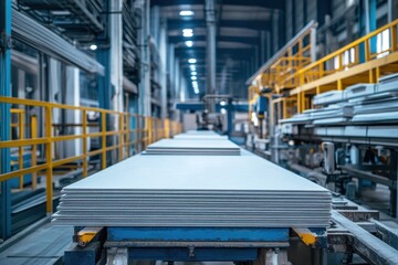 Gypsum board manufacturing facility for construction materials