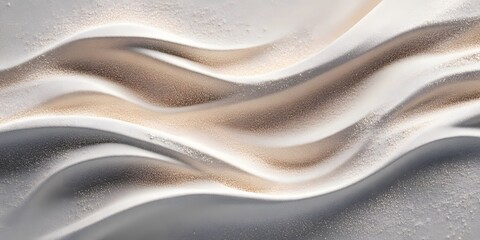 Sand, beautifully scattered on a gray background, photo shoot, 