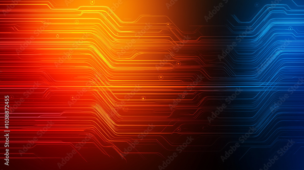 Poster a beauty futuristic abstract background in a high-tech style. shining lines and patterns resembling 