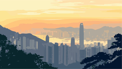 The Skyline from Victoria Peak.eps