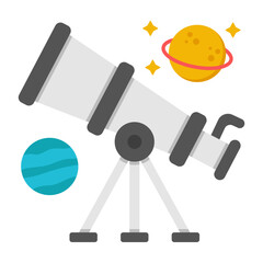A trendy design icon of telescope 

