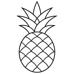 Obraz premium pineapple illustration on white background