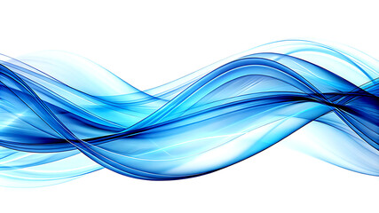Naklejka premium Abstract blue light waves motion on white background