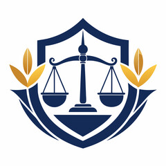 Craft a professional logo for a law firm, focusing on trust and authority, using scales or gavels