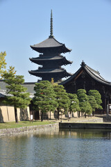 東寺(教王護国寺)　五重塔と南大門