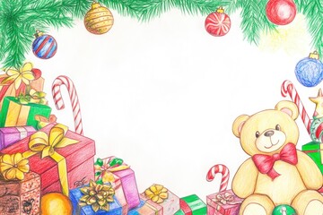 Charming Children's Christmas Drawing for Holiday Cards and Posters