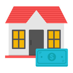 Trendy vector design of home payment

