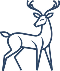 Elegant Line Art Deer Illustration Design