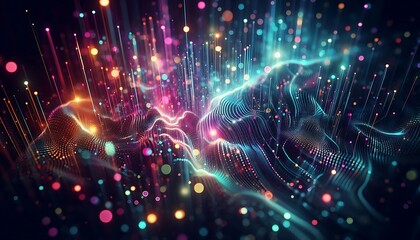 Fototapeta premium Abstract, futuristic holographic textures with shimmering rainbow sheen,generative ai