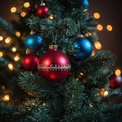 Colorful toys bring magic to the Christmas tree