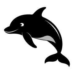 Beluga Whale Silhouette vector illustration