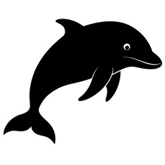 Beluga Whale Silhouette vector illustration