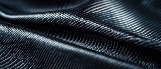 Close-up of smooth, dark fabric with subtle texture and sheen.