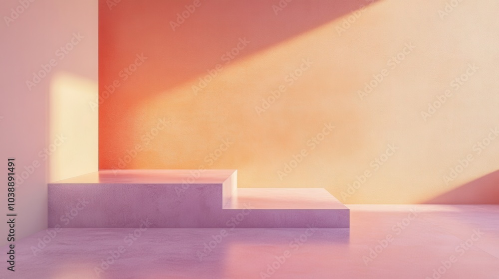 Poster a smooth gradient transitioning from soft lavender to light peach, evoking a sense of calmness and w