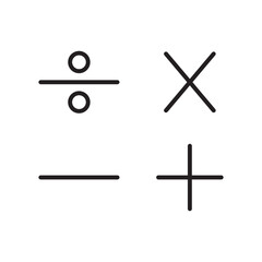 Math Symbols vector icon illustration of School iconset.