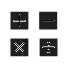 Math Symbols vector icon illustration of School iconset.