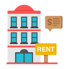 Premium download icon of building for rent

