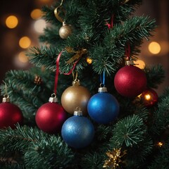 Fototapeta premium Colorful toys create a magical holiday ambiance