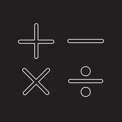 Mathematical Symbols icon design with white background stock illustration
By Graphics