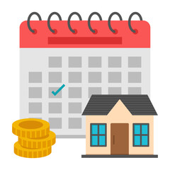 An icon design of property schedule

