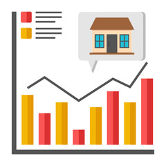 An icon design of property analytics

