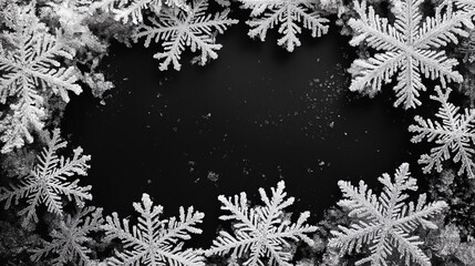 A black background with a snowflake pattern