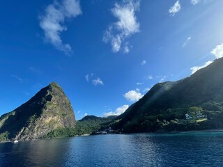 Caribbean Island view from boat