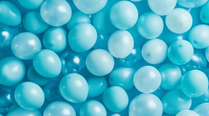 A Vibrant Display of Blue Balloons for a Festive Occasion