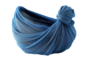 Blue baby pouch sling isolated on transparent background, png file, no background png file