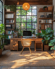 Green design of workplace at home