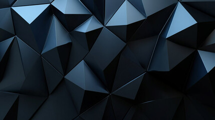Obraz premium Textured black geometric surface featuring angular shapes and facets in a modern design