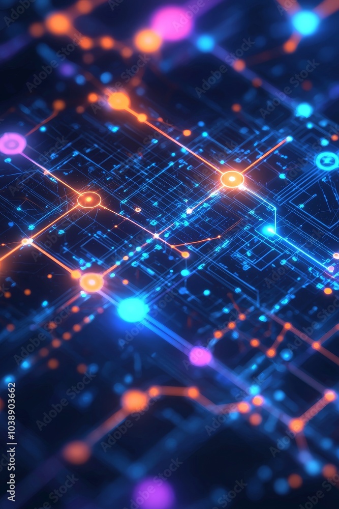 Aufkleber images of infinite realms based on generative stock. abstract image of an internet flowing backgroun